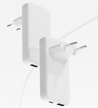 Qualo QLS-GN-US-AC-45-00 GaN Ultra Slim Зарядное устройство USB-C / 45W (QLS-GN-US-AC-45-00)