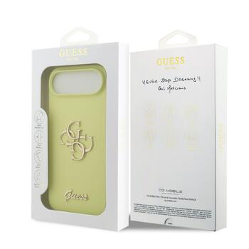 Guess Liquid Silicone 4G Metal Logo Case Защитный чехол для iPhone Air / жёлтый (GUHCP17MSC4GLMY)