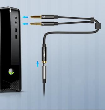UGREEN AV140 Splitter 3.5mm 4pin female to 2x3.5mm plugs (for headphones + microphone) Sadalītājs (UG-20899)