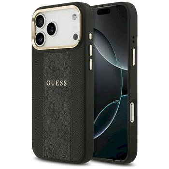 Guess 4G Stripe MagSafe Case Защитный чехол для iPhone 17 Pro Max / чёрный (GUHMP17XPG4SEMCK)
