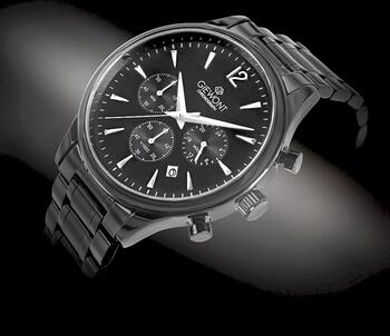 Giewont Vīriešu pulkstenis Chronograph Sapphire GW6310-B1 / melns (GW6310-B1)
