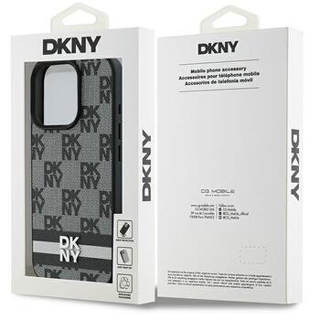 DKNY Checkered Pattern & Printed Stripes Защитный Чехол для Apple iPhone 16 Pro (DKHCP16LPCPTSSK)