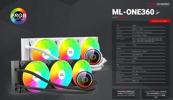 Mars Gaming ML-ONE360 CPU Liquid Cooling FRGB Водяное охлаждения для процессора (MLONE360W)