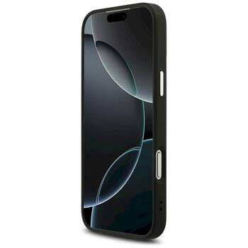 Guess Glitter Triangle Logo MagSafe Защитный чехол для iPhone 17 Pro Max / чёрный (GUHMP17XPFGTSCMK)