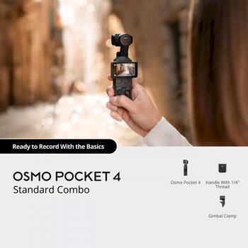 DJI Osmo Pocket 4 Standard Combo Ручной стабилизатор с камерой (CP.OS.00000545)