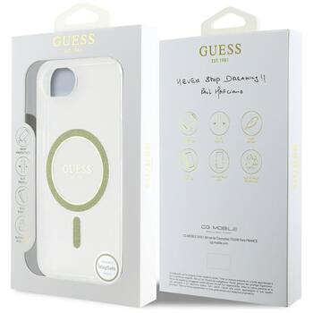 Case Guess IML Glitter Circle MagSafe Защитный чехол для iPhone 16e/17e / прозрачный (GUHMPSE4HFGERET)
