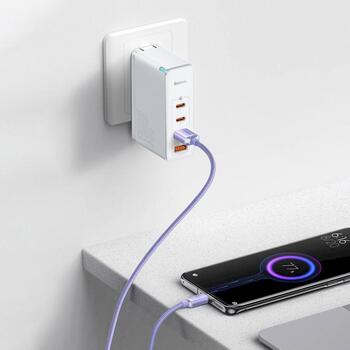 Baseus CAJY000505 Crystal Shine Series Кабель для передачи данных USB - USB-C 100W 2m / фиолетовый (CAJY000505)