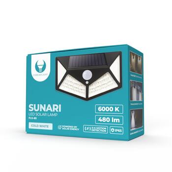 Forever Light SUNARI Солнечная Лампа LED / FLS-65 / 100*SMD / PIR / 6W / 480lm / 6000K / 1200mAh / Li-Ion (RTV100336)