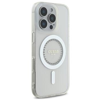 Guess GUHMP16XPFTDTEH IML Rhinestones MagSafe Aizsargapvalks priekš iPhone 16 Pro Max 6.9