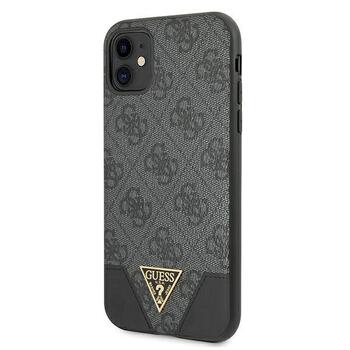 Guess GUHCN61PU4GHBK Hardcase 4G Triangle Collection Aizsargapvalks priekš iPhone 11 6,1