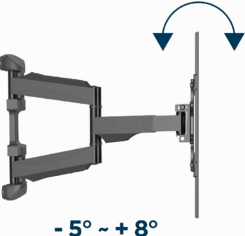 Gembird Full-motion Sienas stiprinājums televizoram 600x400 / 45kg (WM-75ST-01)
