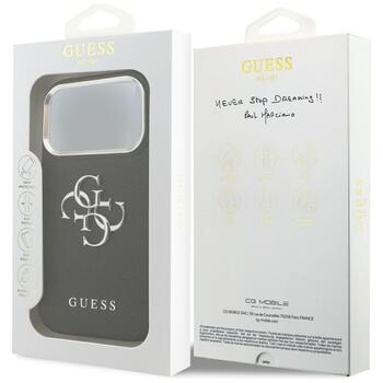 Case Guess Grained Big 4G Classic Logo Защитный чехол для iPhone 17 Pro / чёрный (GUHCP17LPG4SMCEK)