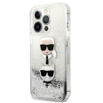 Karl Lagerfeld KLHCP13LKICGLS hardcase Liquid Glitter Karl&Cho Aizsargapvalks priekš iPhone 13 Pro / 13 6,1