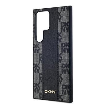 DKNY PU Leather Checkered Pattern MagSafe Case Защитный чехол для Samsung Galaxy S24 Ultra / чёрный (DKHMS24LPCPVSLK)
