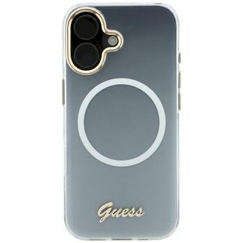 Case Guess IML Gradient Script Metal MagSafe Защитный чехол для iPhone 17 / белый (GUHMP17S5HTGMCSH)
