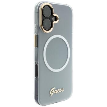 Case Guess IML Gradient Script Metal MagSafe Защитный чехол для iPhone 17 / белый (GUHMP17S5HTGMCSH)