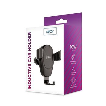 Setty IUS-01 Универсальный Держатель c 10W Беспроводной Зарядкой + Micro USB Провод (GSM098228)