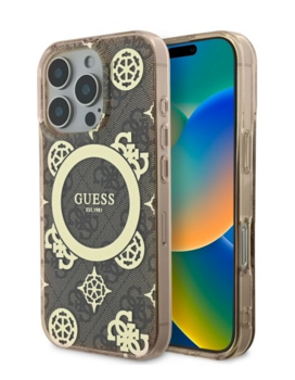 Guess IML Peony On 4G Background MagSafe Защитный Чехол для Apple iPhone 16 Pro (GUHMP16LH4PYEEW)