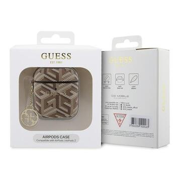 Guess GUA2PGCE4CW AirPods 1/2 cover GCube Charm Защитный чехол для AirPods 1/2 / коричневый (GUA2PGCE4CW)