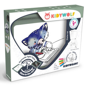 KIDYWOLF gaismojoša divpusēja zīmēšanas planšete, KIDYDRAW-PRO