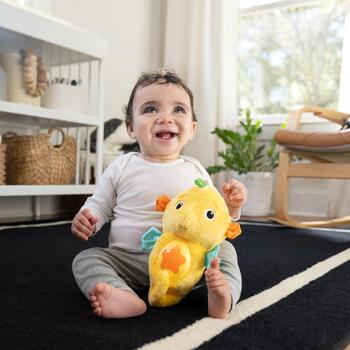 BABY EINSTEIN nomierinoša plīša rotaļlieta Seahorse Soother, dzeltena, 17400-000