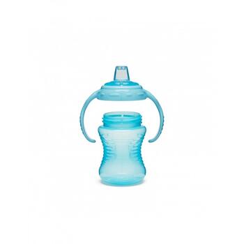 MUNCHKIN mācību pudele ar rokturiem un mīkstu izsmidzinātāju, Gentle Transition, zils, 90460, 118 ml