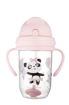 CANPOL BABIES mācību krūze EXOTIC ANIMALS, 6m+, 270ml, pink, 56/606_pin