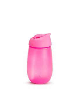 MUNCHKIN pudelīte ar salmiņu SIMPLE CLEAN, 237ml, pink, 12m+, 9001902