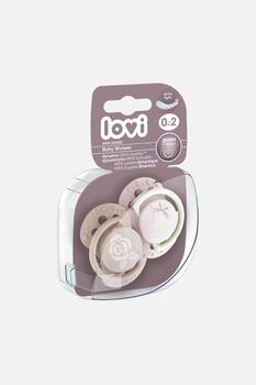LOVI Silikona dinamiskais knupis, 0-2m, 2 gab., Baby Shower Girl, 22/900girl