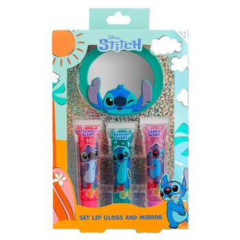 AIR-VAL Stitch lūpu spīdumu un spogulīša komplekts, P009793