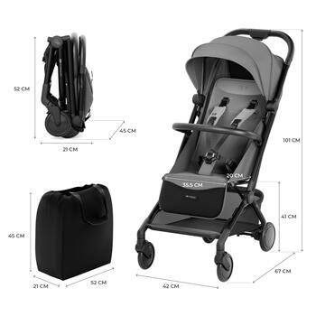 KINDERKRAFT sporta ratiņi PILOT 2, pelēki, KSPILO02GRY0000
