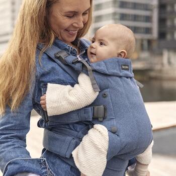 BABYBJÖRN bērnu nēsātājs HARMONY WOVEN MELANGE, blue, 088033