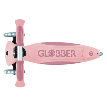GLOBBER skrejritenis Go Up Deluxe Lights 360°, pasteļrozā, 699-310