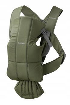 BabyBjörn Baby ķengursoma Mini Woven, Dark green 021040