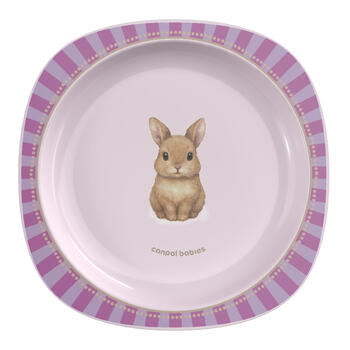 CANPOL BABIES Šķīvis ar piesūcekni 23 cm, Woodland Pink, 32/403_pin