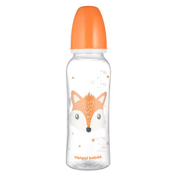 CANPOL BABIES šaura kakla pudelīte CUTE ANIMALS, 250 ml, 11/841_ora