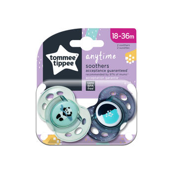 TOMMEE TIPPEE ortodontiskie māneklīši ANYTIME, 18-36 m., 2 gab., 433658