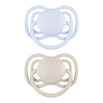 CANPOL BABIES silikona simetriski knupīši NUDE, Blue, 6-18m,  2 gab.,  23/226_blu