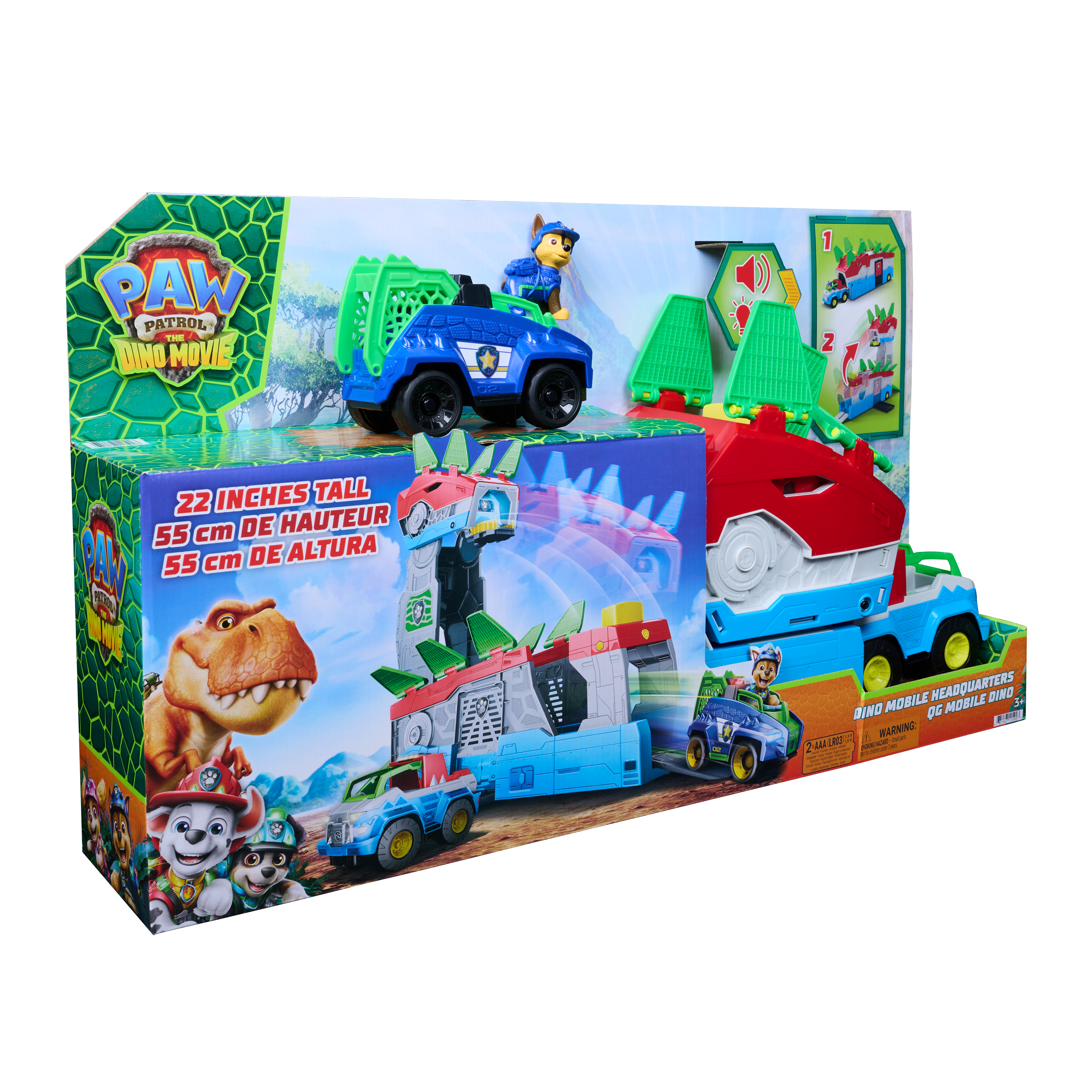 PAW PATROL transportlīdzekļu rotaļu komplekts Dino Mobile Headquarters, 6076044