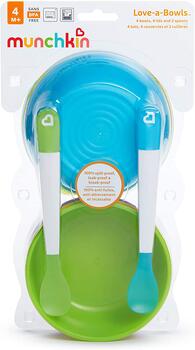MUNCHKIN barošanas komplekts 10gb 4m+ Love a Bowls 9025101