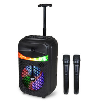 BONTEMPI bezvadu skaļrunis ar 2 mikrofoniem un RGB gaismām, 49 1070