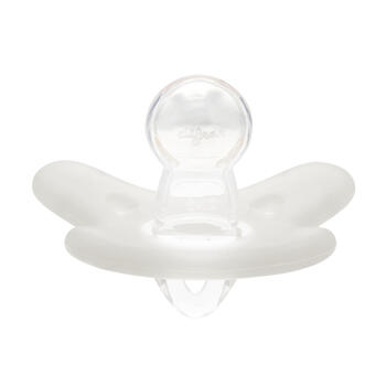 CANPOL BABIES 100% silikona knupītis, 0-6m, simetrisks, 1 gab., 24/001_whi