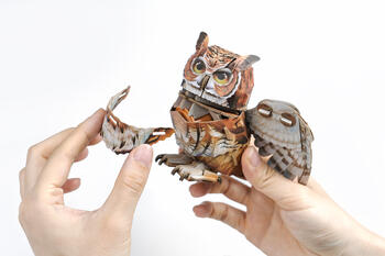 MAKEBUG 3D papīra puzle Lielā ragainā pūce, MB-D-0059