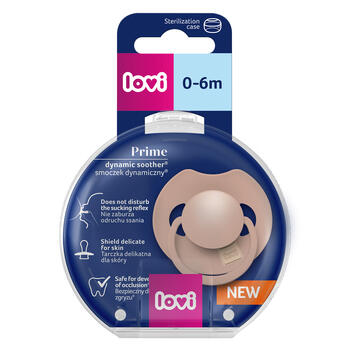 LOVI silikona dinamiskā knupīša Prime, Blush,  0-6m,  1 gab.,  34/405