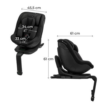 KINDERKRAFT autokrēsls I-GUARD I-SIZE, 40-105 cm., Black, KCIGUA00BLK000N