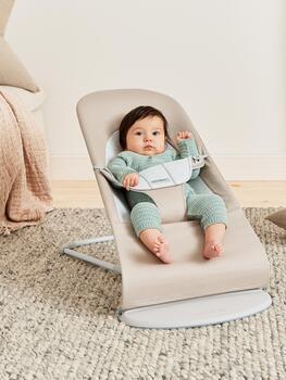 BABYBJÖRN šūpuļkrēsls BALANCE Soft Woven/Jersey, beige/grey, 005383