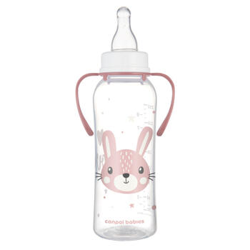 CANPOL BABIES pudele ar rokturiem CUTE ANIMALS, 250 ml, 11/845_pin