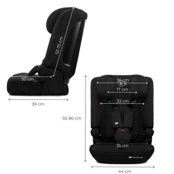 KINDERKRAFT autosēdeklis I-COMFY, i-Size, melns, KCICOM00BLK0000