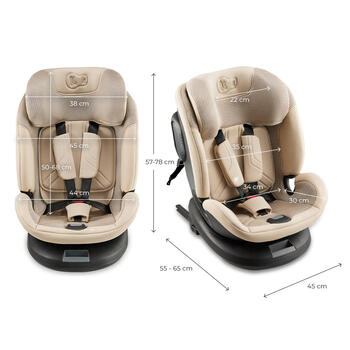 KINDENKRAFT autokrēsls 40-150 cm, XPEDITION 3 i-size, beige, KCXPED03BEG0000