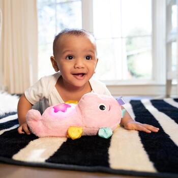 BABY EINSTEIN nomierinoša plīša rotaļlieta Seahorse Soother, rozā, 17400-013